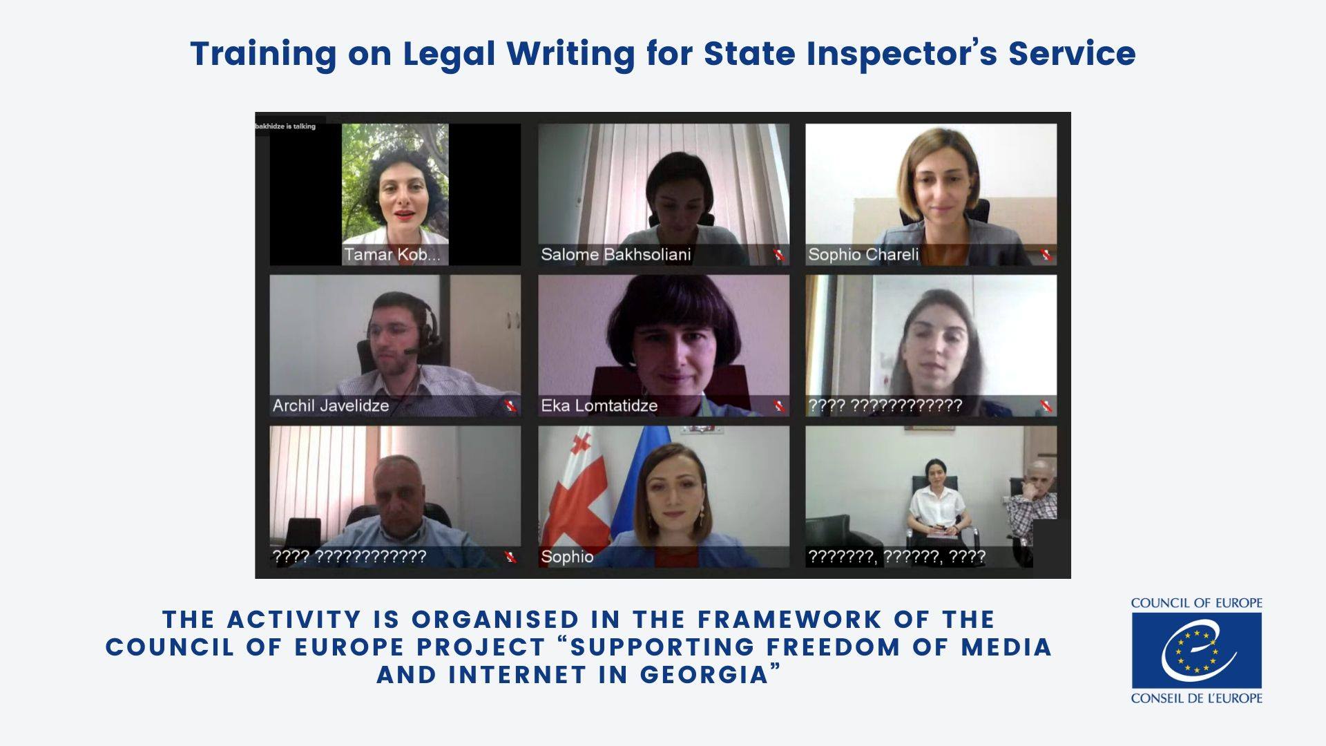 Training on Legal Writing for State Inspector’s Service