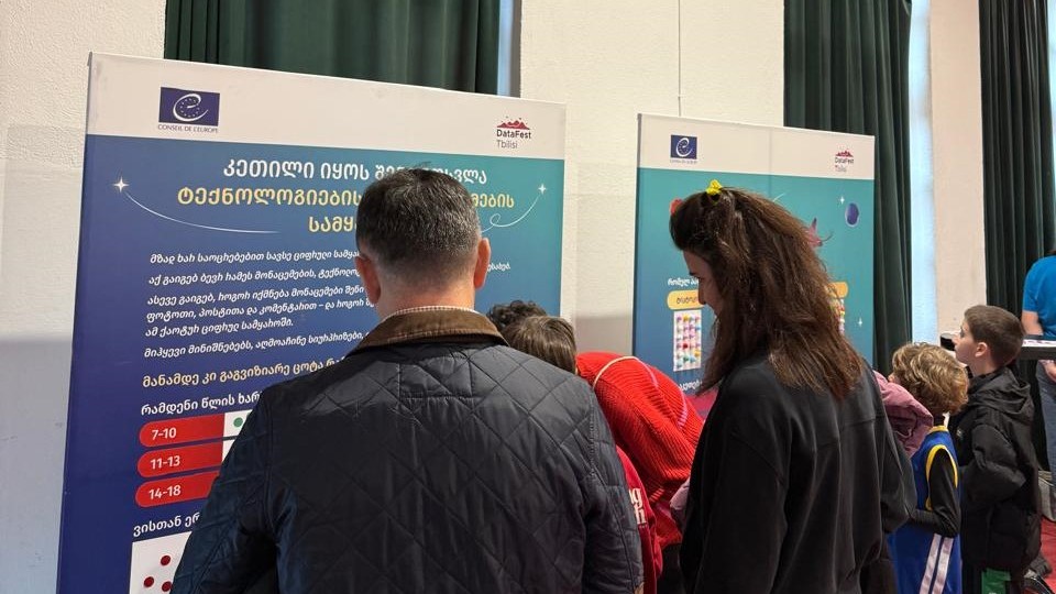Council of Europe empowers children on digital safety at Mini DataFest Tbilisi 2025