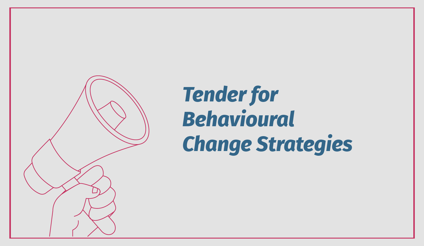 Call for Tender - Elaborating Behavioural Change Strategies for Discrimination Prevention - DEADLINE EXTENDED