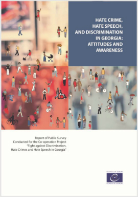 Cover of report of public survey on hate crime, hate speech and discrimination in Georgia