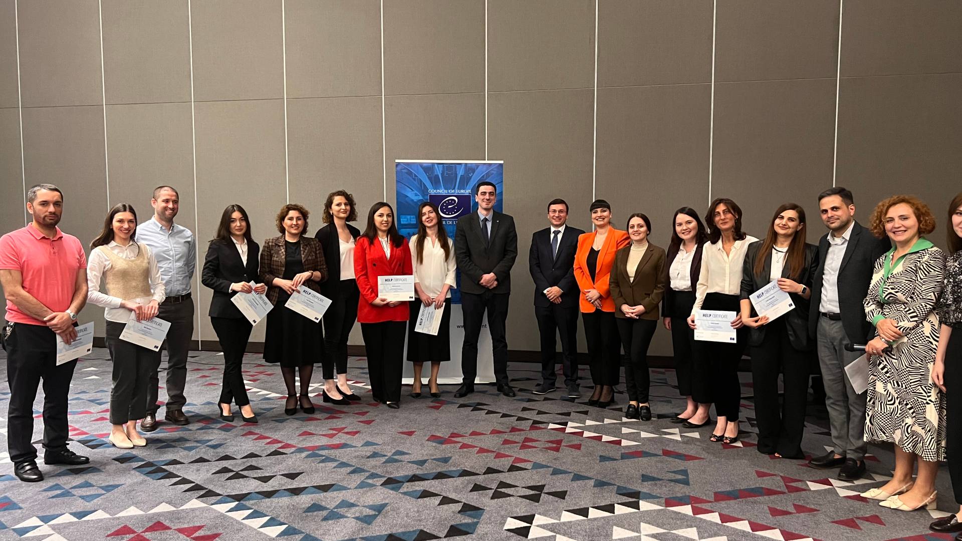 A first group of court representatives in Georgia trained on HELP course on violence against women and domestic violence