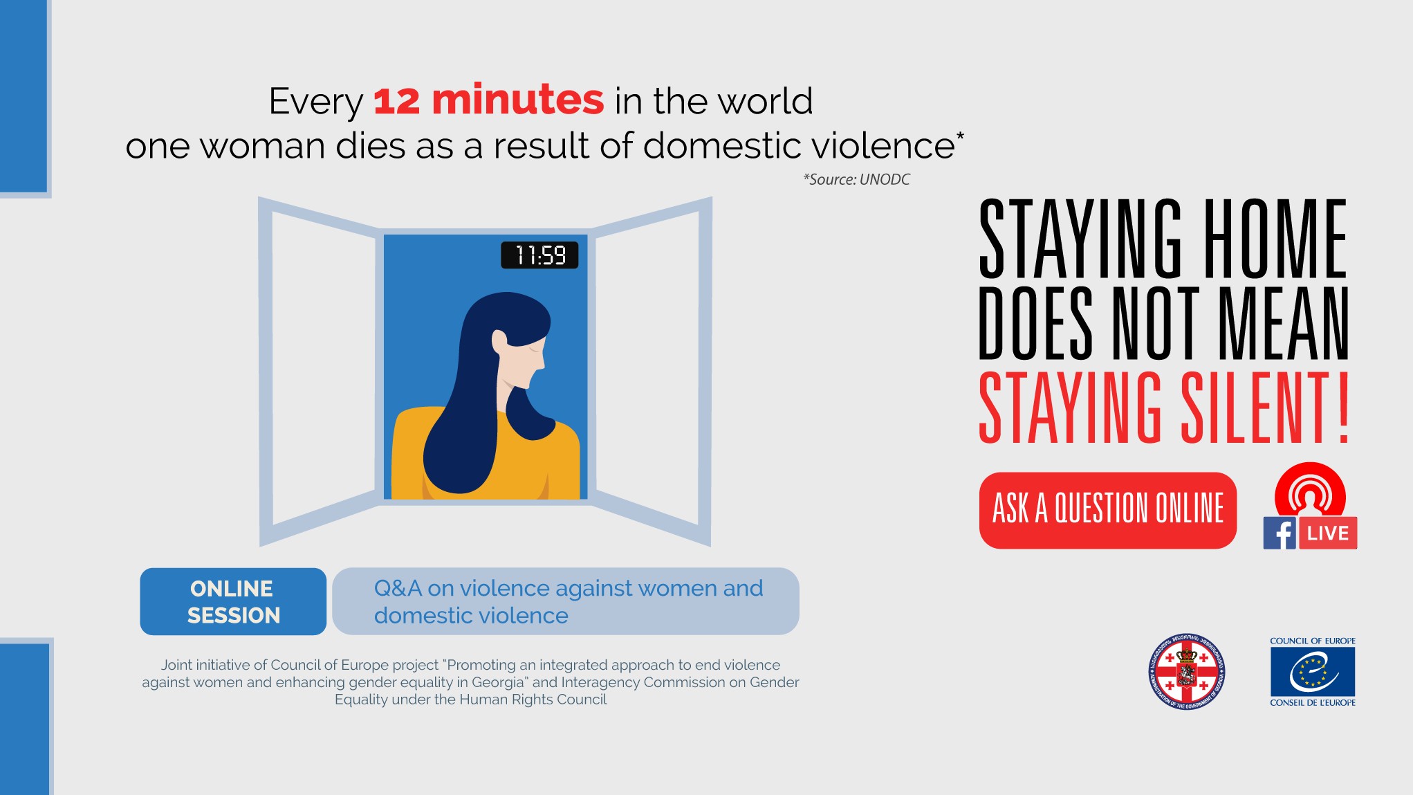 Launch of the Online sessions “Q&A on violence against women and domestic violence during COVID-19 pandemic”