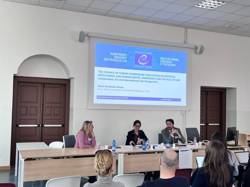 Participation du Président du CAI à la conférence de l'université de Trieste sur l'IA et les droits de l'homme, la démocratie et l'État de droit