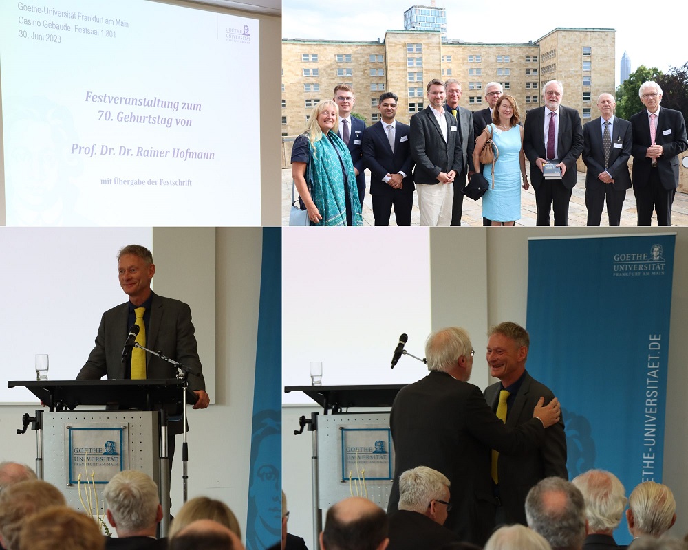 Laudatio Rainer Hofmann's 70th Anniversary
