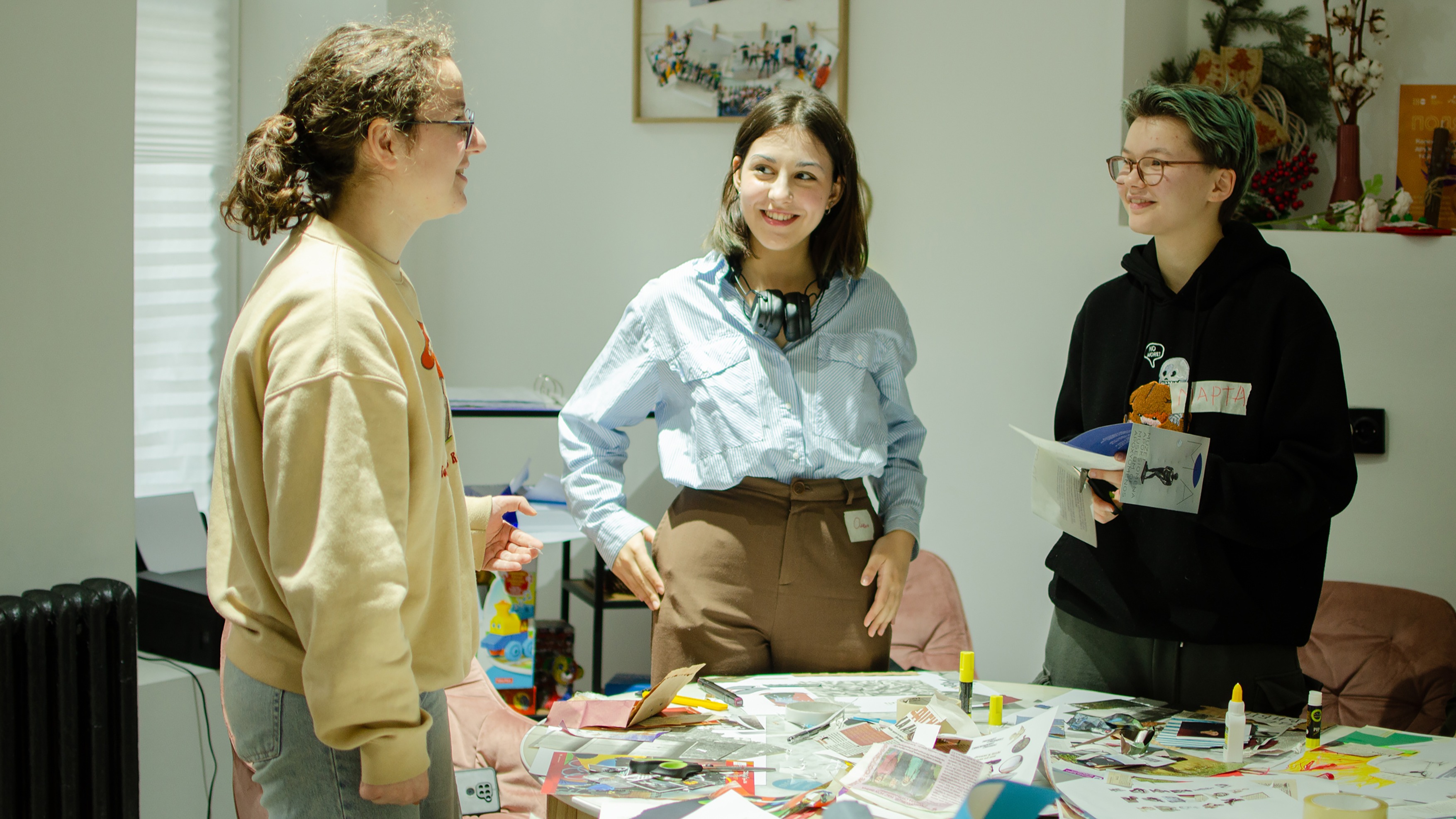 Beneficiaries of the youth club held by the NGO Feminist Workshop in Lviv region, Ukraine