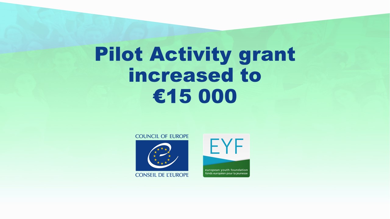 Increase in Pilot Activity grants for projects to be implemented in 2021