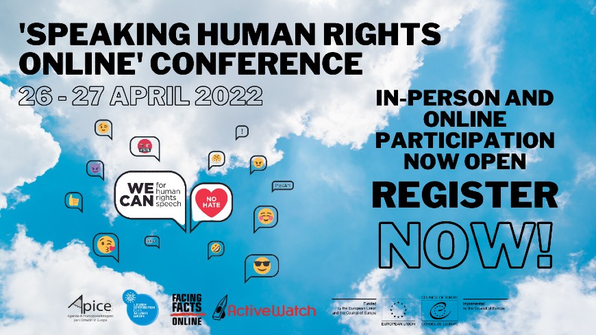 Apply now : Closing Conference of the Project “We Can for Human Rights Speech” - “SPEAKING HUMAN RIGHTS ON-LINE”