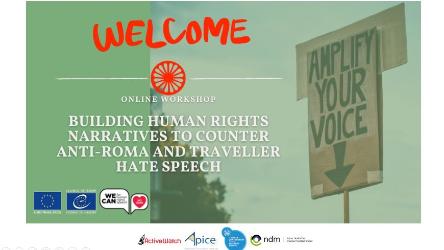 Workshop on human rights-based narratives to counter anti-Roma and Traveller hate speech