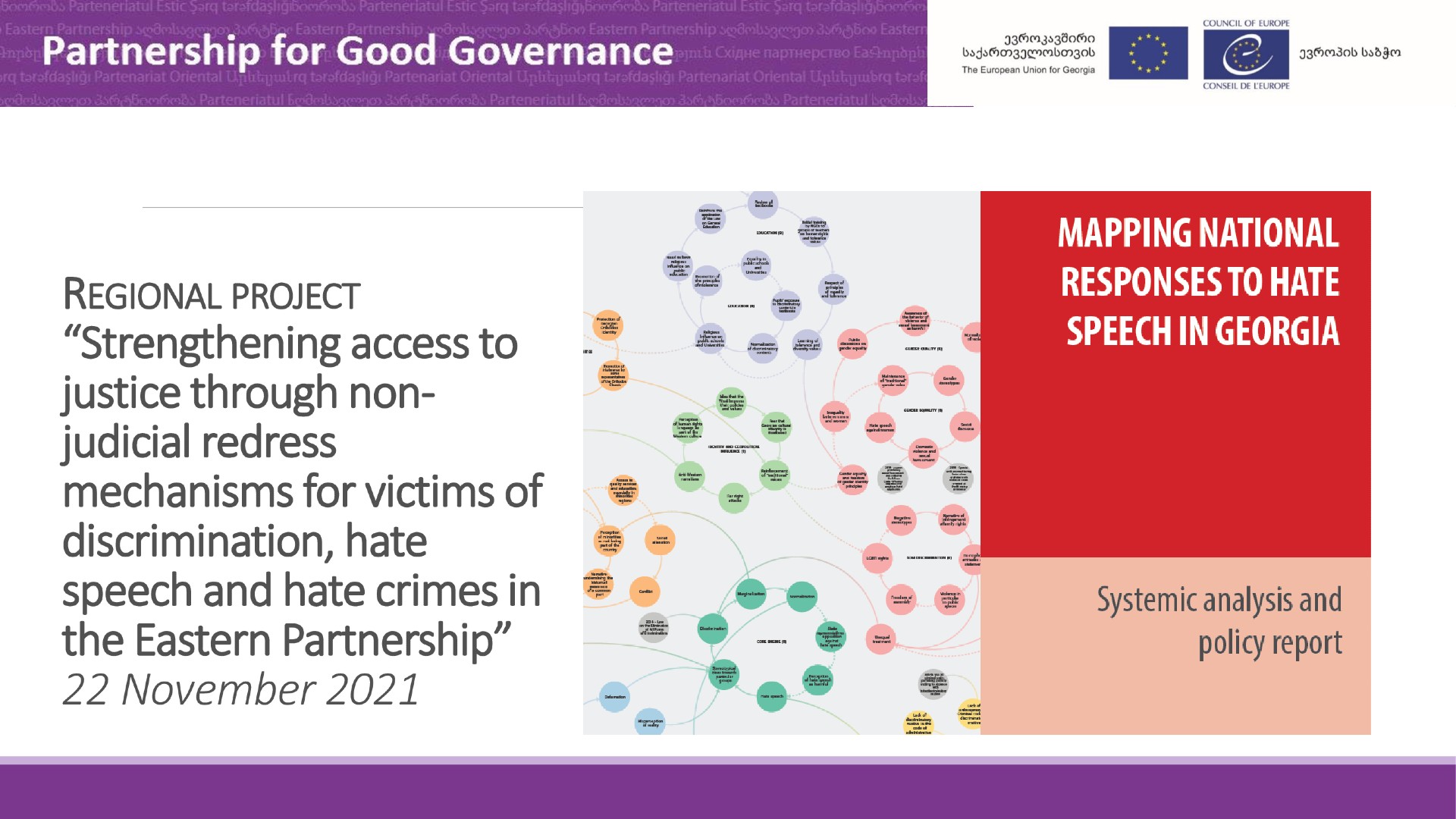 Council of Europe and EU present report on national response to hate speech in Georgia