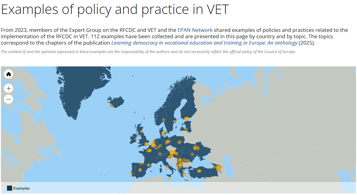 Le Conseil de l’Europe met en valeur les compétences démocratiques dans l’enseignement et la formation professionnels à travers l’Europe
