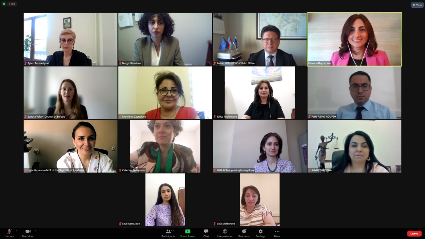 Project board meeting in Azerbaijan to discuss results achieved and future work in the field of preventing and combating violence against women