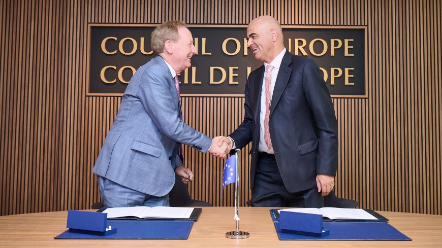 Alain Berset and Brad Smith