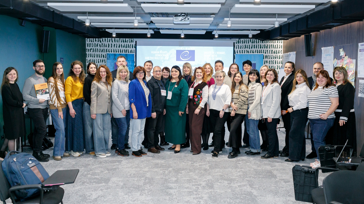 Participants of human rights training for trainers of two educational and practical courses “Participatory Youth Policy” (2023-2024 and 2025-2026), 15-20 February 2026, Lviv