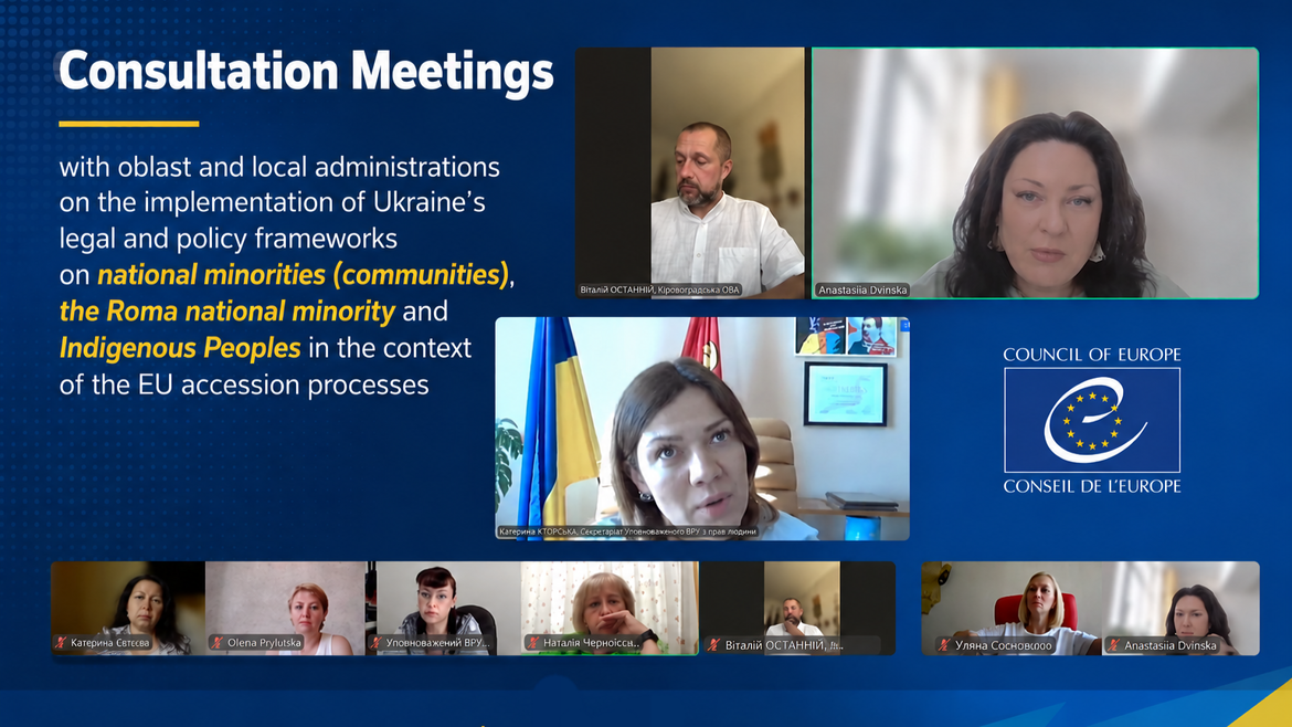 The Council of Europe Office in Ukraine continued consultations with authorities on mechanisms for protecting national minorities in the context of EU accession
