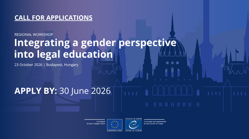 Call for applications: Integrating a gender perspective into legal education