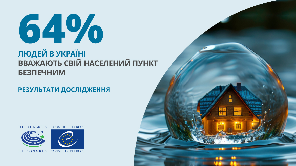 Попри війну, 64% людей в Україні вважають свій населений пункт безпечним