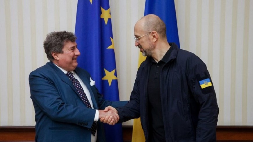 Governor Carlo Monticelli and Ukraine Prime Minister Denys Shmyhal
