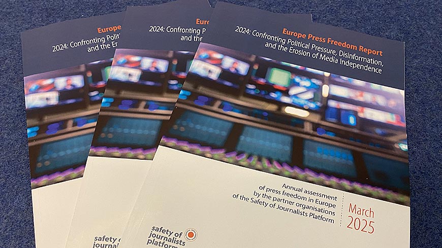 Press freedom report warns of risks of reporting Ukraine war and persistent threats to media freedom across Europe