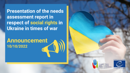 Invitation to presentation of the needs assessment report in respect of social rights in Ukraine in times of war