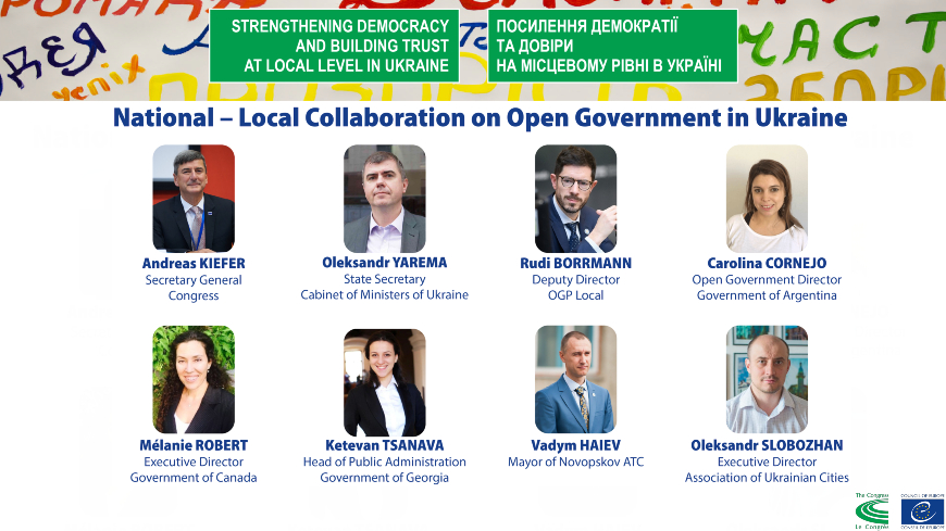Open Government in Ukraine : webinar on National – Local Collaboration