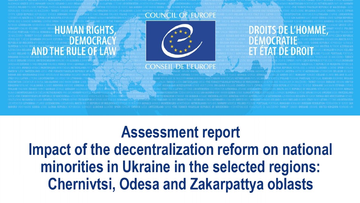 Impact of the decentralisation reform on national minorities in Ukraine assessed in a Council of Europe report
