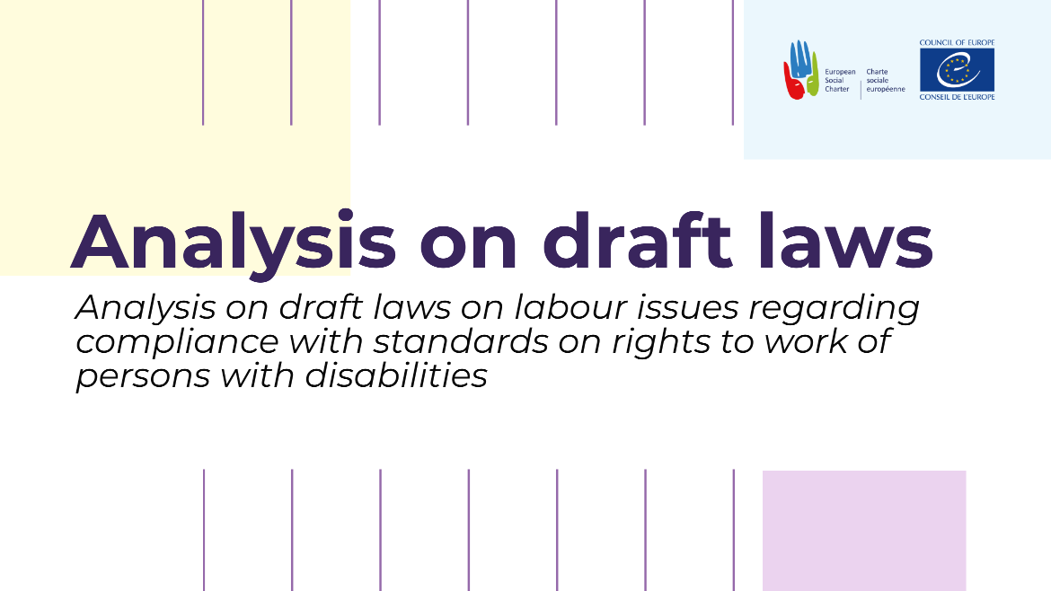 Analysis on draft laws on labour issues regarding compliance with standards on rights to work of persons with disabilities presented