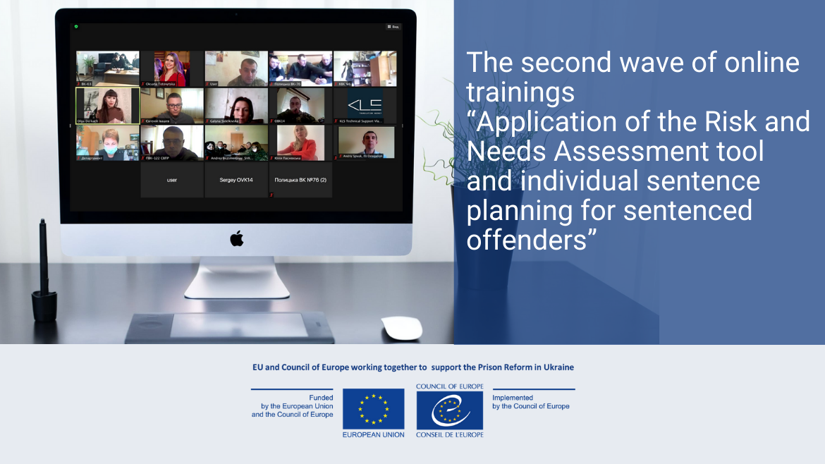 The second wave of online trainings “Application of the Risk and Needs Assessment tool and individual sentence planning for sentenced offenders” has started