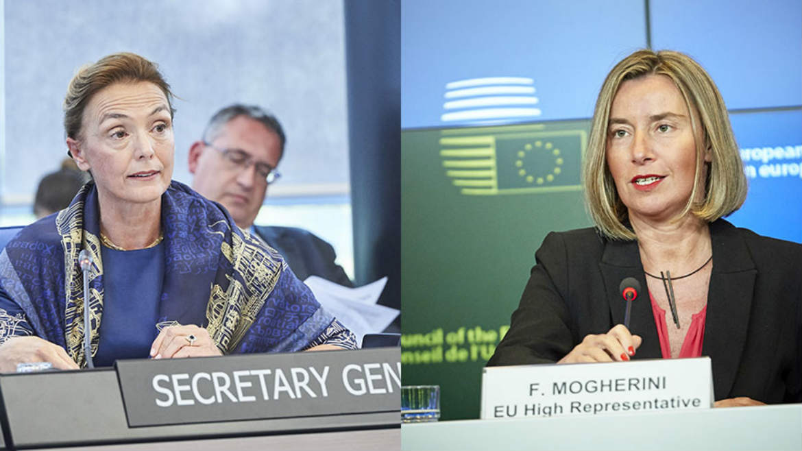 Marija Pejčinović Burić and Federica Mogherini ©European Union