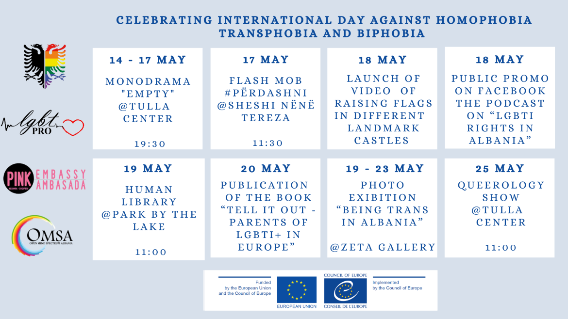 Celebrating International Day against Homophobia, Transphobia and Biphobia in Albania - 17 May