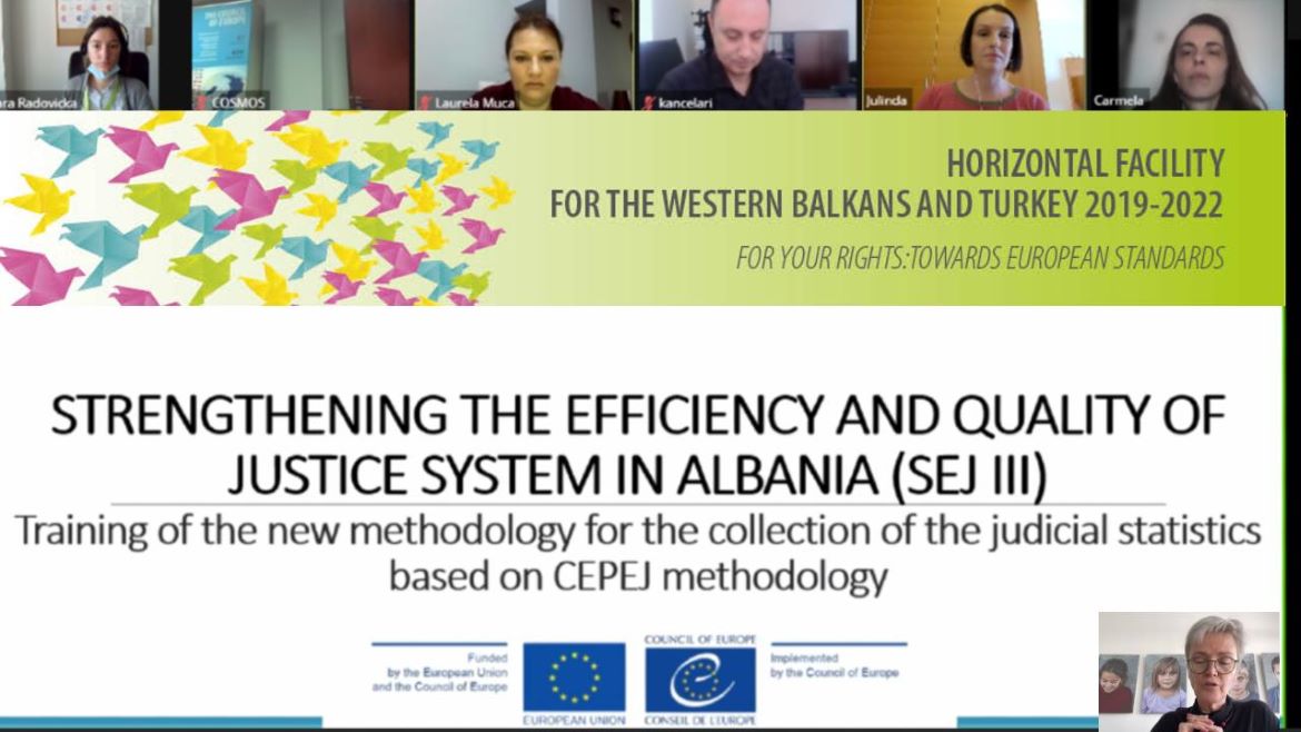 Albanian justice system to adopt a unified methodology for the collection of judicial data