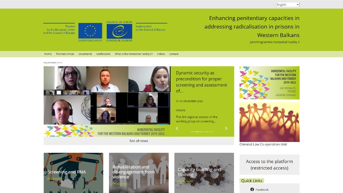 New website/webplatform on addressing radicalisation and violent extremism in prisons, launched