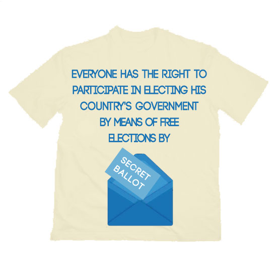 T-shirt Article 3 of Protocol No.1