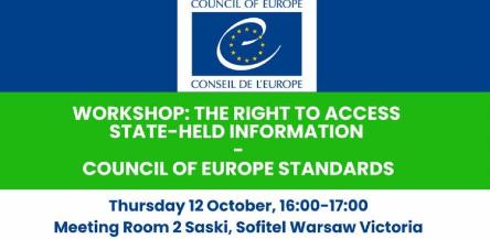 Workshop: The right to access State-held information – Council of Europe standards