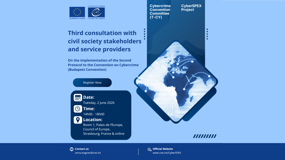 CyberSPEX and T-CY: Upcoming consultation with civil society stakeholders
