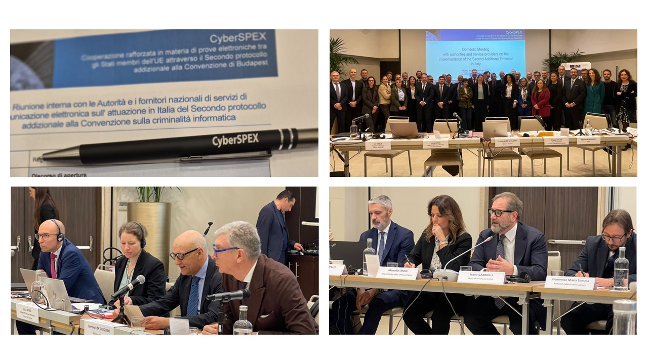 CyberSPEX : Réunion nationale sur la mise en œuvre du Deuxième Protocole Additionnel à la Convention sur la Cybercriminalité en Italie