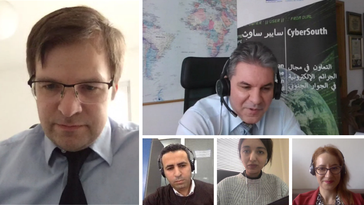 CyberSud: Deuxième réunion nationale en ligne sur l'élaboration de procédures opérationnelles standard (POS) et d'une boîte à outils pour les premiers intervenants dans les enquêtes sur la cybercriminalité et les preuves électroniques au Maroc