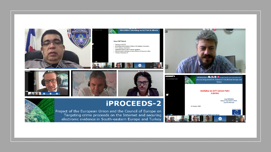 iPROCEEDS-2 : Atelier national en ligne et simulation pratique pour l’amélioration des compétences, de l’organisation et des compétences des points de contact 24/7 en Albanie