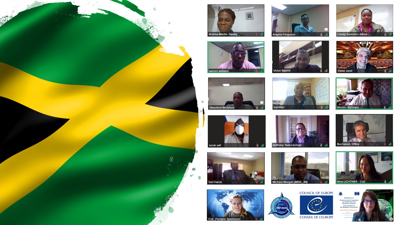 Projet Octopus : Atelier sur les capacités de la justice pénale en matière de cybercriminalité et de preuves électroniques et adhésion à la Convention de Budapest organisé avec les autorités nationales de la Jamaïque