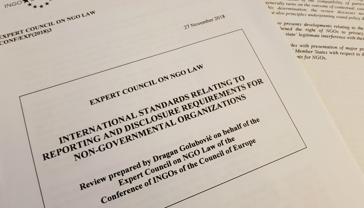 Etude sur les normes internationales relatives aux obligations de déclaration et de divulgation imposées aux ONG