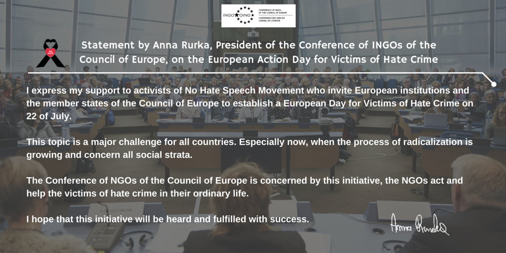 European day for the victims of hate crime
