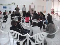 Agshin's activity : Agshin together with his mentor Sakis and the 20 young people