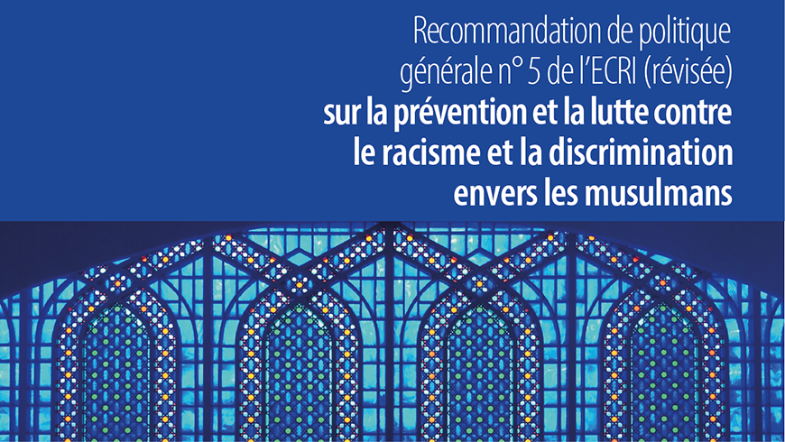 La Commission européenne contre le racisme et l’intolérance (ECRI) publie une nouvelle Recommandation de politique générale à l’intention des Etats membres du Conseil de l’Europe