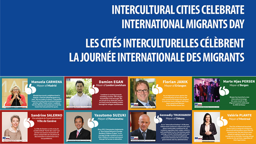 Journée internationale des migrants : les maires des Cités interculturelles unissent leurs voix en faveur de l’inclusion et de la diversité