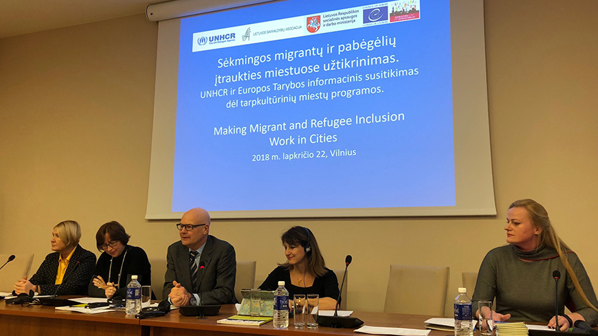 Faire en sorte que l'inclusion des migrants et des réfugiés fonctionne dans les villes : Réunion d'information du Conseil de l'Europe et du HCR pour la Lituanie