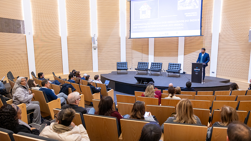 The Vice-President of Oeiras, Francisco Rocha Gonçalves, at the opening session of the Oeiras index visit, at the Templo da Poesia, Oeiras. Photo credit: Communication Office Oeiras Municipality