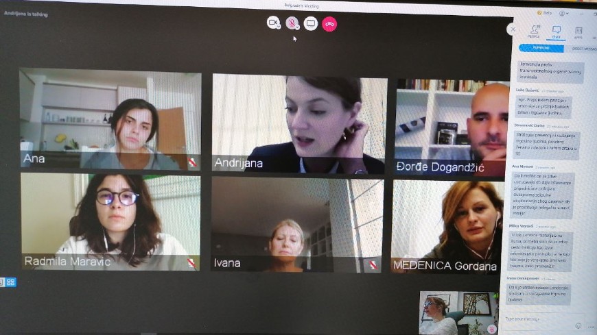 Law students in Serbia join online presentations and discussions on combating trafficking in human beings