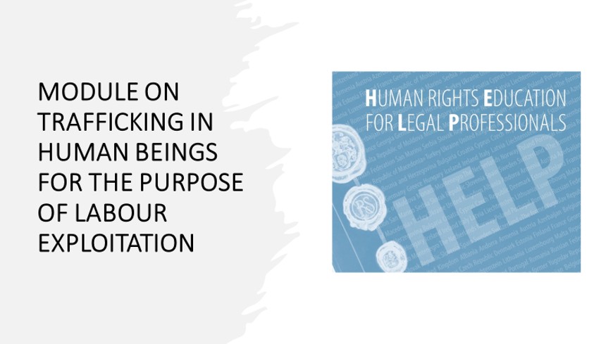 Trafficking for the purpose of labour exploitation: new online training module