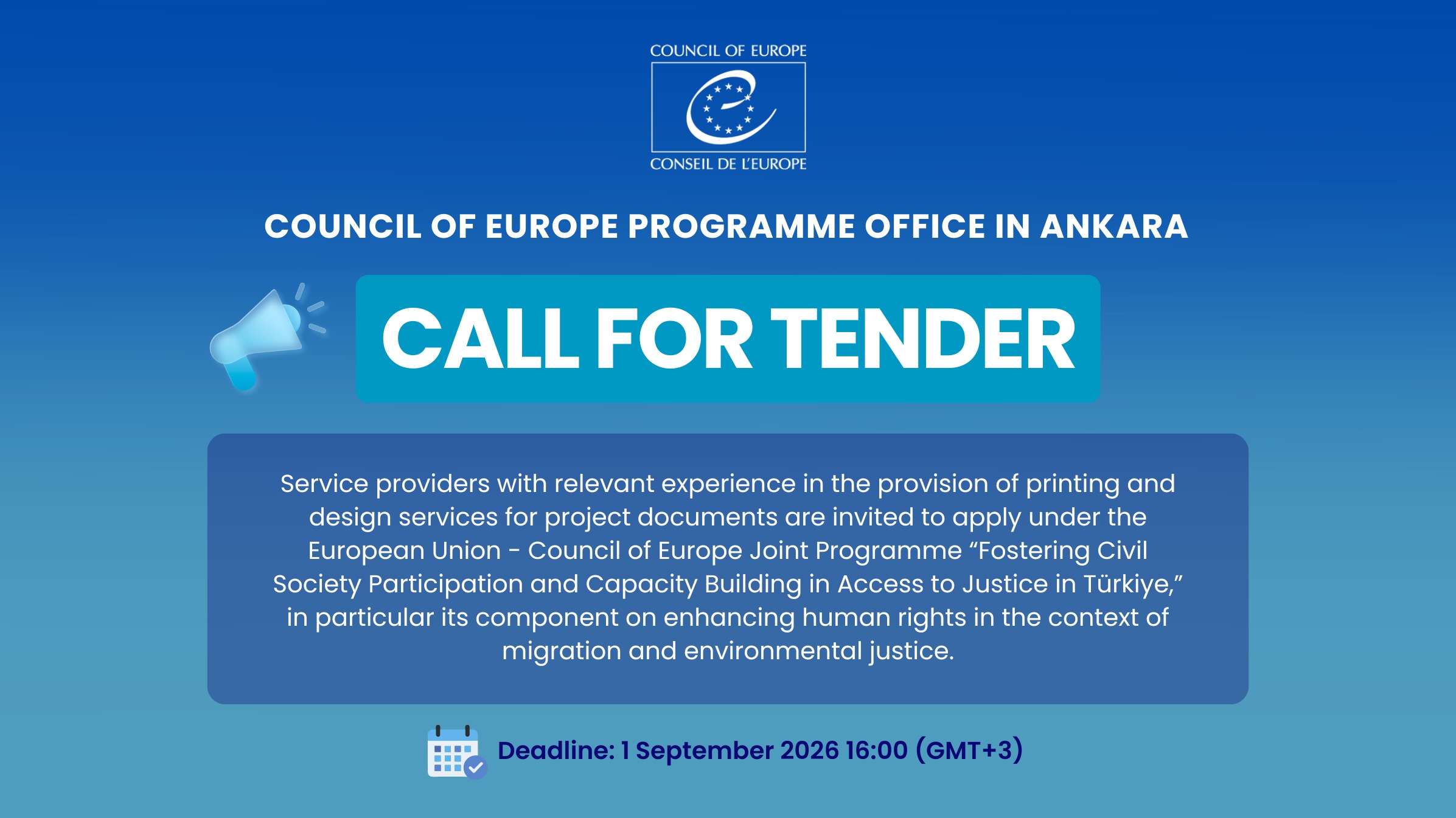 Call for Tender - Printing and Design