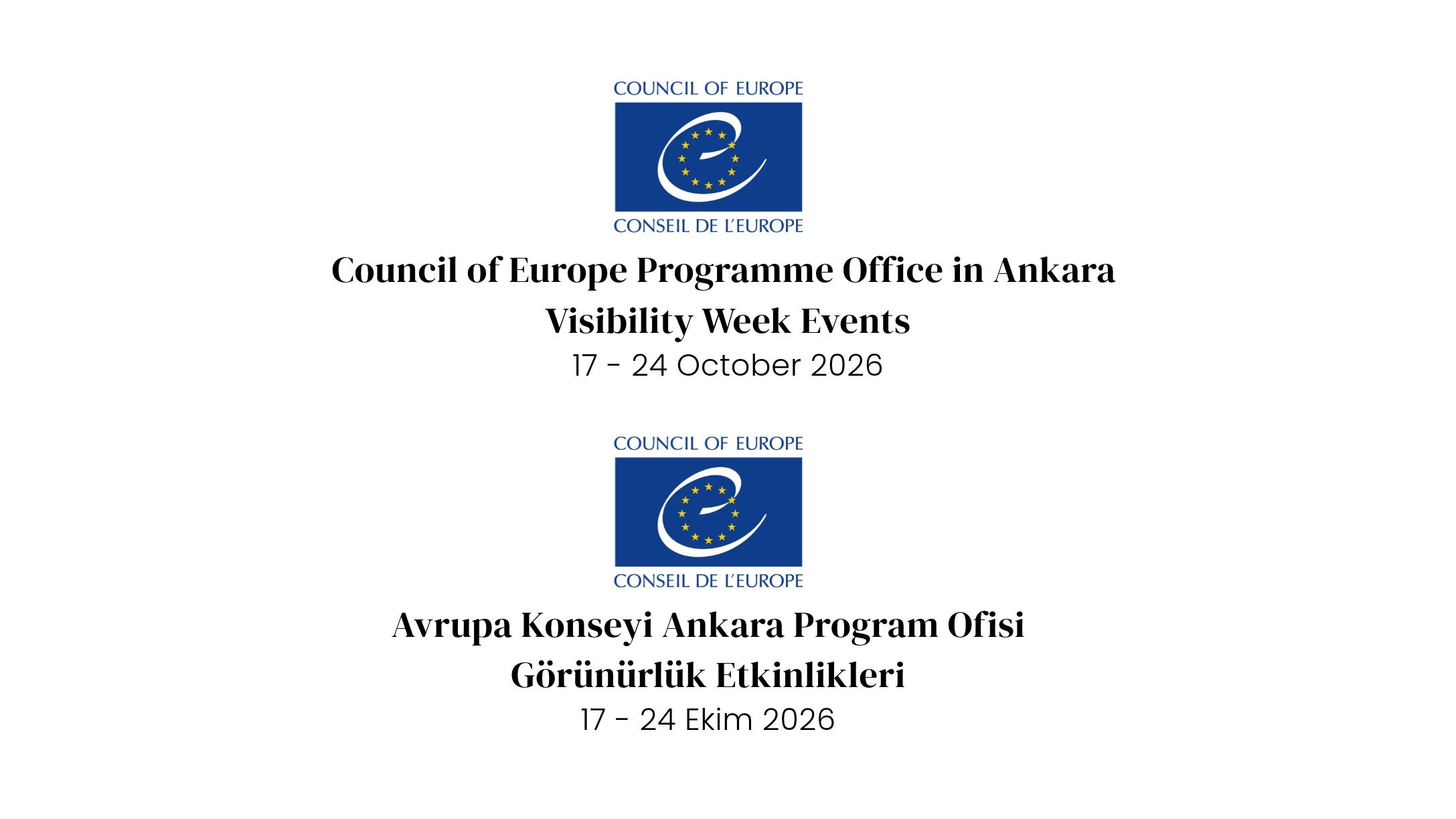 Council of Europe Programme Office in Ankara - Visibility Week Events