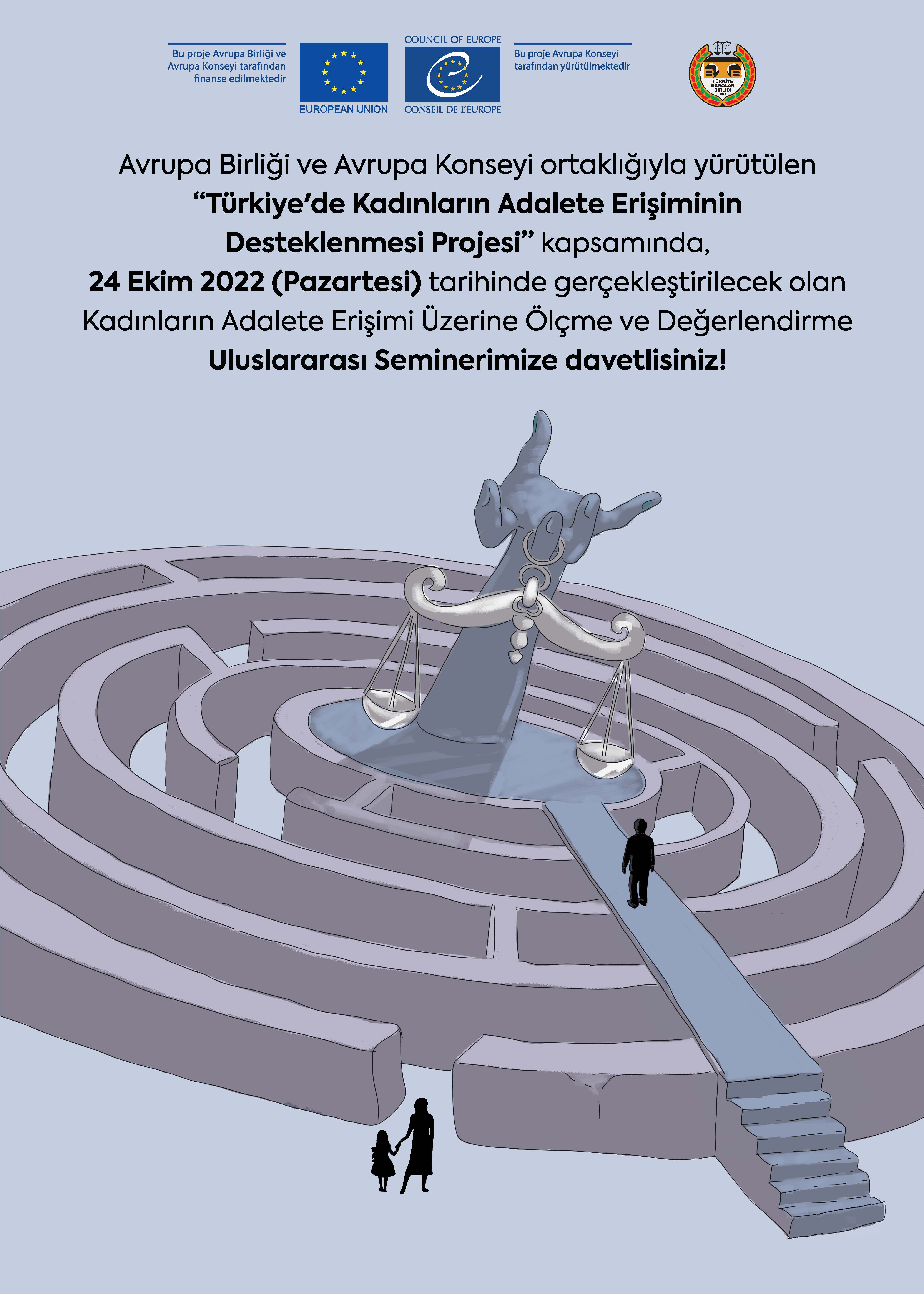 “Kadınların Adalete Erişiminin Ölçülmesi ve İzlenmesi” konulu uluslararası seminer için kayıt başladı.